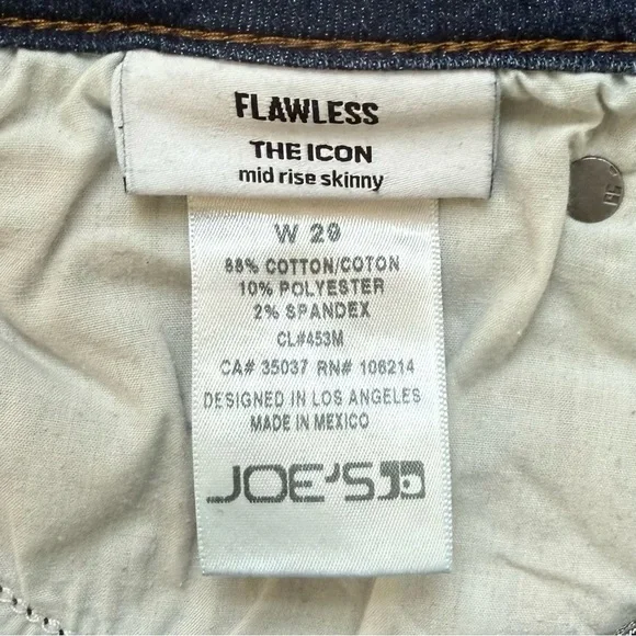 Joe's Jeans Flawless The Icon Mid-Rise Skinny Jeans Size 29 - Picture 10 of 10